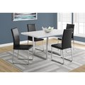 Gfancy Fixtures 30.25 in. Particle Board & Chrome Metal Dining Table GF2476032